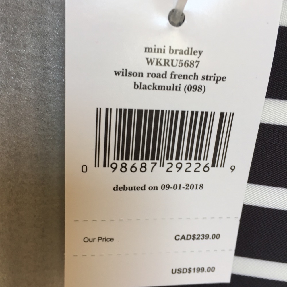 Kate spade MINI Bradley Wilson stripe backpack bag - Picture 4 of 7